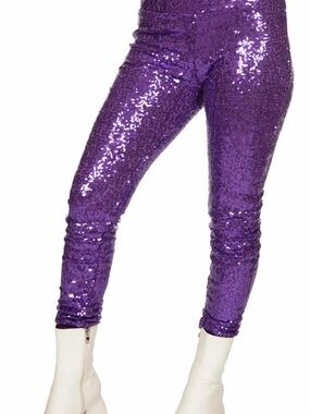 Tipsy Elves Sequin High Waisted Leggings Size Small .